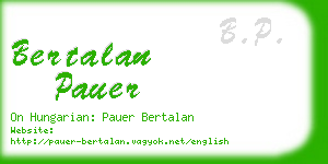 bertalan pauer business card